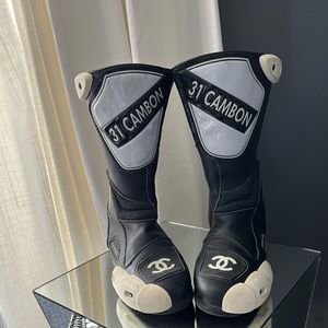 Chanel motocross style boots! Vintage 2003. Rare! Good condition.
